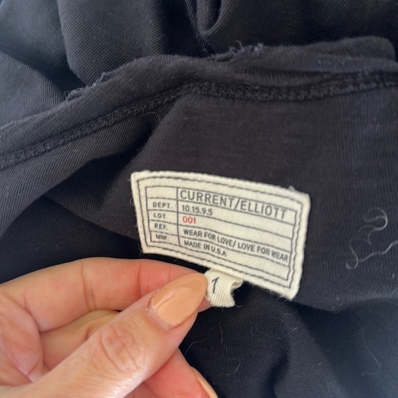 Current/Elliott The Perfect Muscle Tee Dress Black - Picture 7 of 8